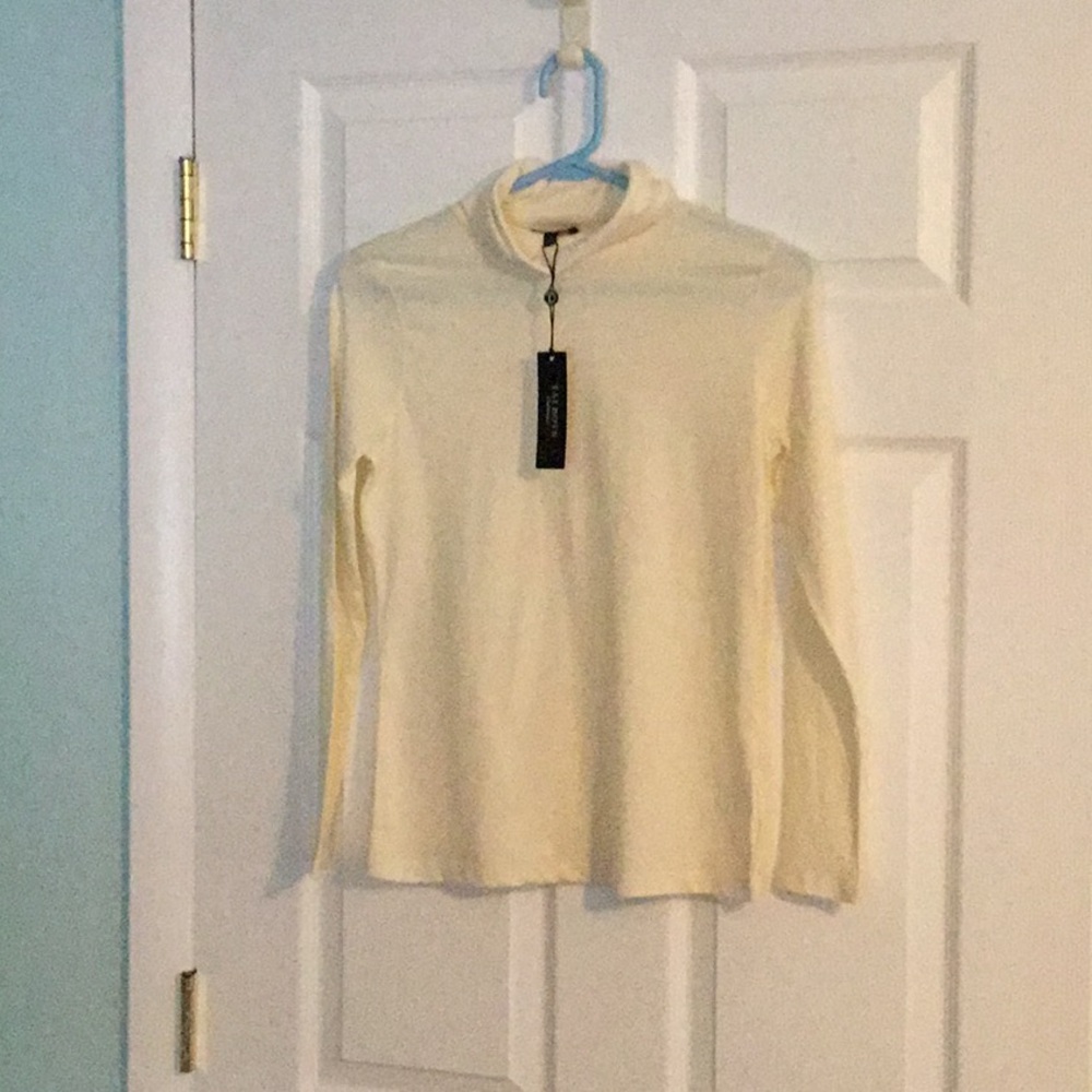 Talbots White Long Sleeve Turtleneck